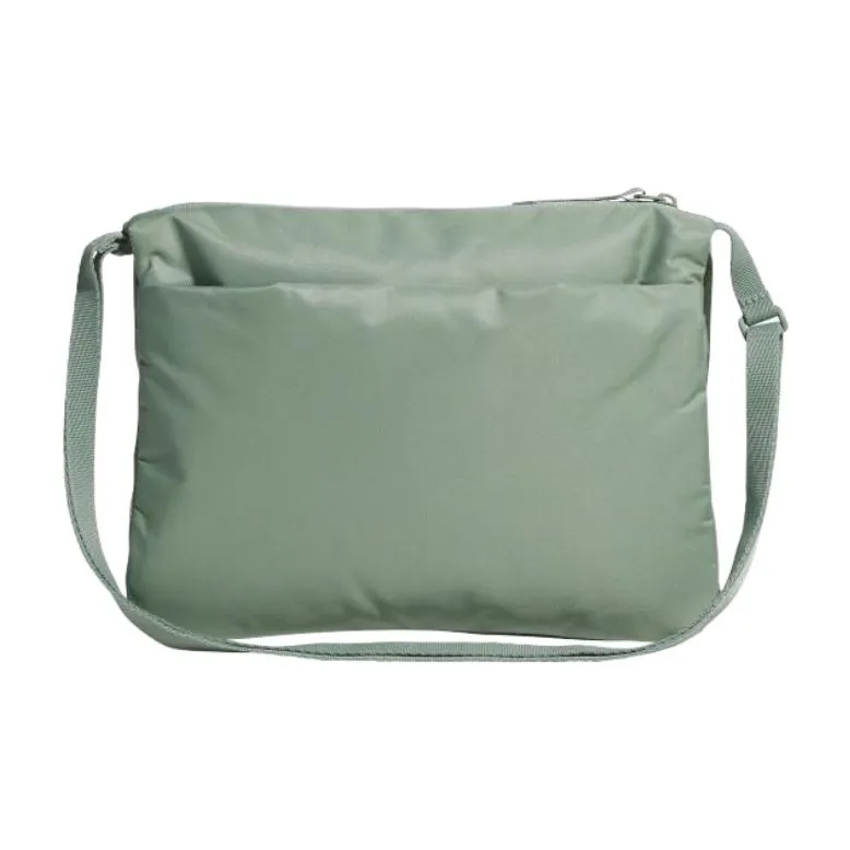 Adidas Recycled Polyester Crossbody Bag, Shoulder Bag Unisex Silver Green-2