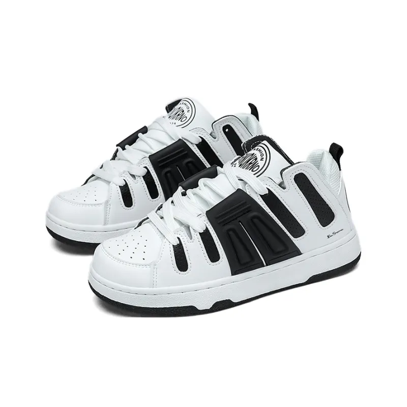 BEN SHERMAN Slip Resistant Cushioning Abrasion Resistant Breathable Low Top Skateboard Shoes Unisex-6
