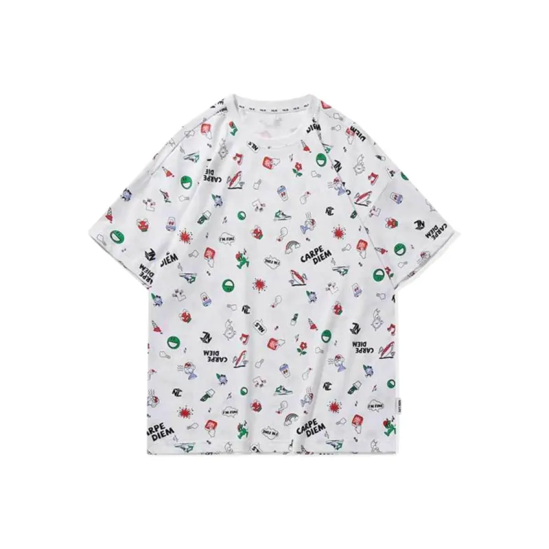 QIAODAN T Shirt Men's Black/Jordan White Print-1