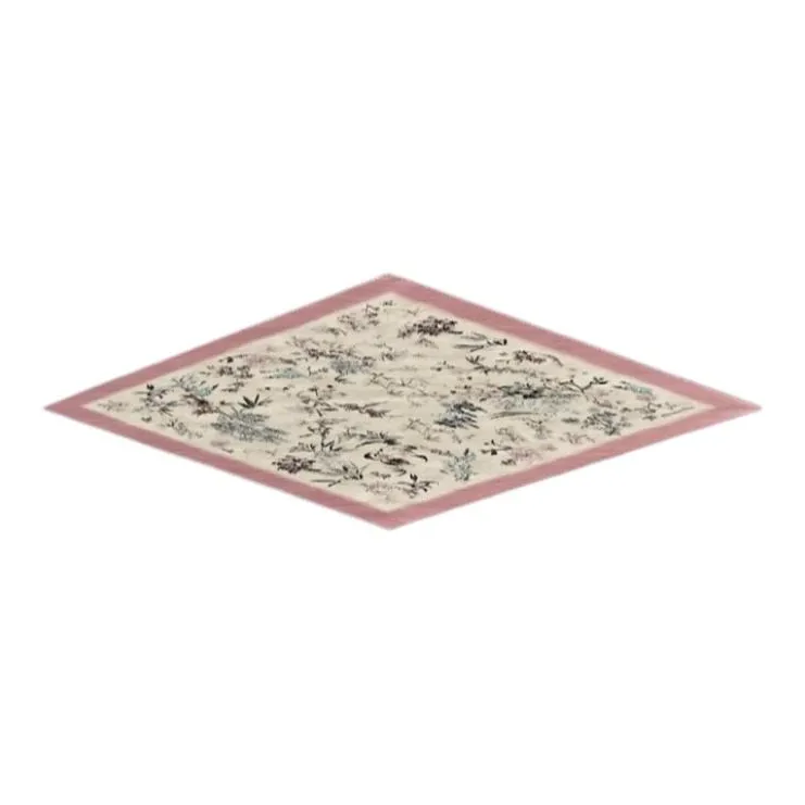 DIOR Mulberry Silk Scarves Women's Pink-0