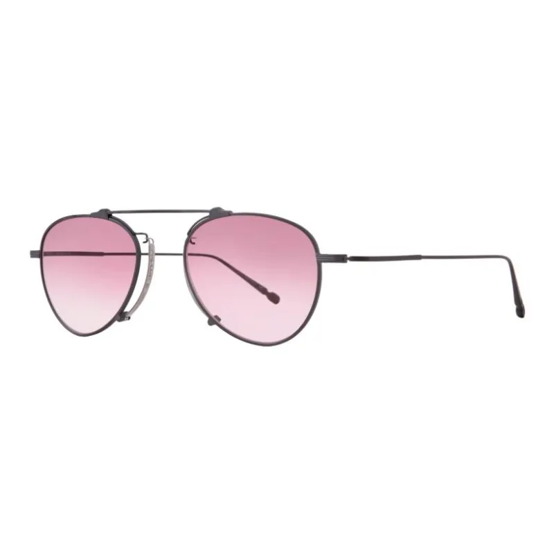 Matsuda Titanium Irregular Shape Sunglasses Unisex Black-0