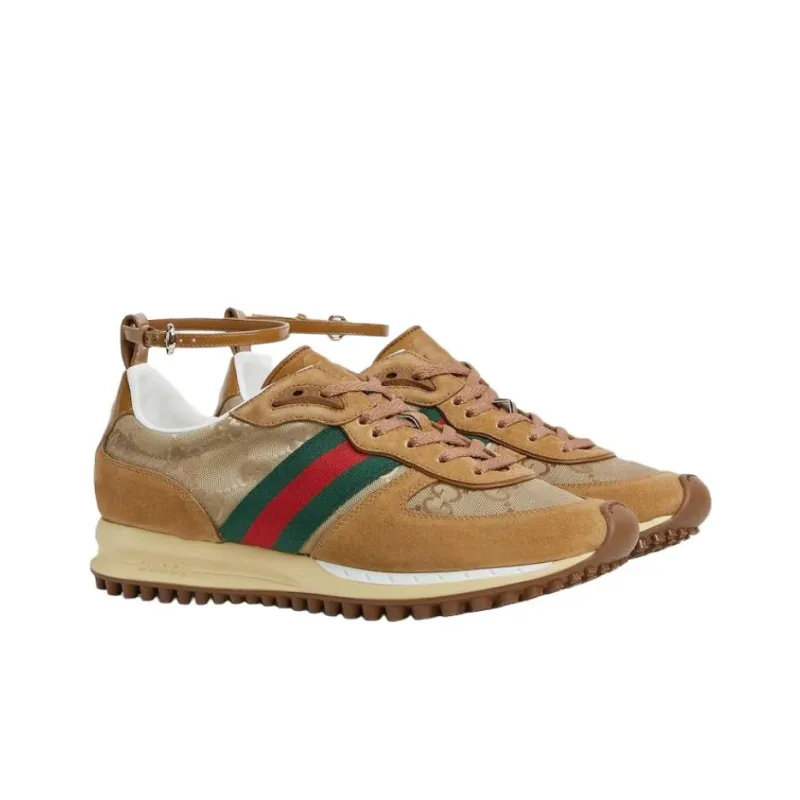 GUCCI Low Top Casual Shoes Women's Brown-2