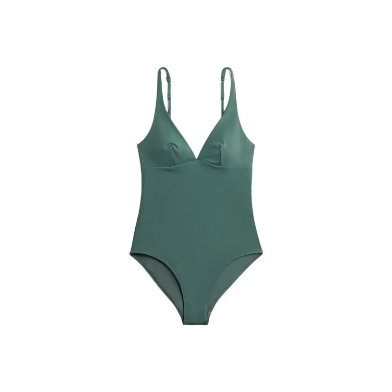 H&M One Piece Swimsuits Women's Gray Green-0
