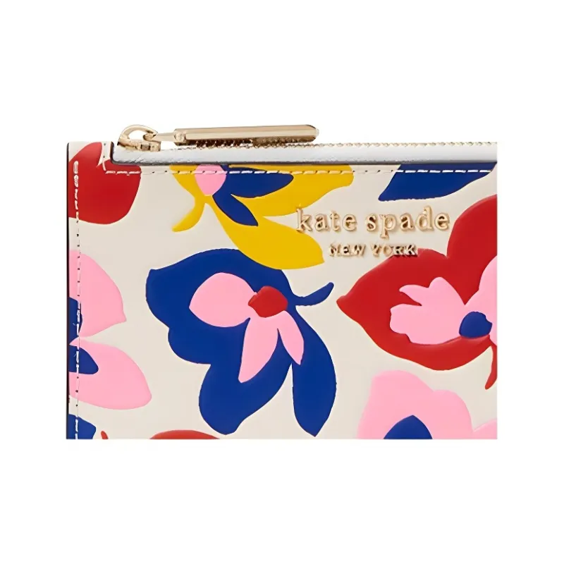 Kate Spade Leather Card Holder Wallet Small Size Women's White-2