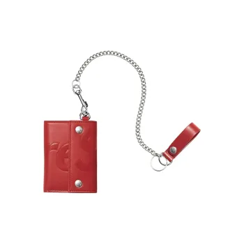 Supreme Cow Leather Wallet Unisex Red