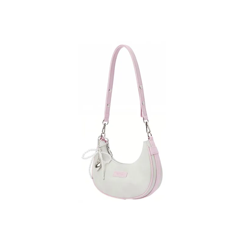 SEM/R Denim Style PU Fabric Crescent Bag, Crossbody Handbag, Shoulder Bag Women's Multicolor-1
