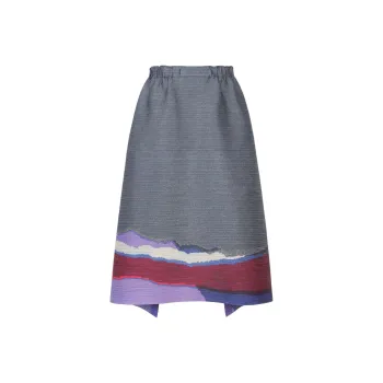 PLEATS PLEASE ISSEY MIYAKE Casual Long Skirt Women's Gray