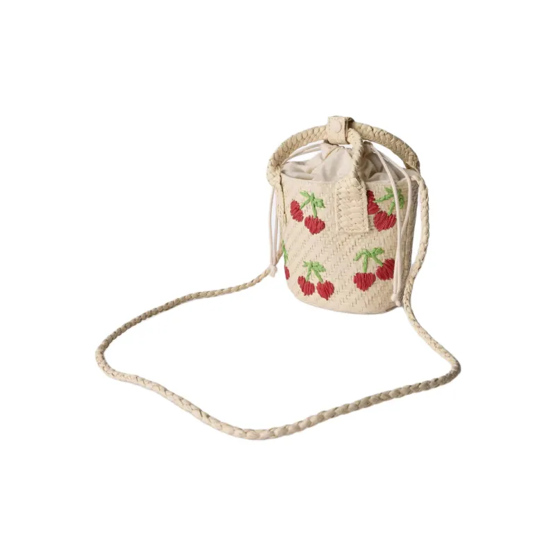 ZARA Cotton Bucket Bag, Shoulder Bag, Crossbody Bag, Handbag Women's Light Beige Yellow-1