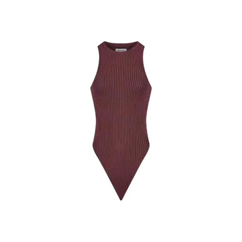 URBAN REVIVO Tank Tops Women's Burgundy-0