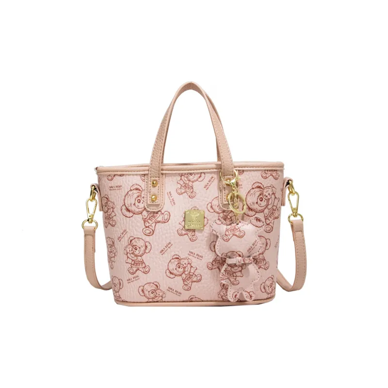 FREEHIKE PU Crossbody One Shoulder Handbag Regular Women's Ecru/Pink/Brown-3
