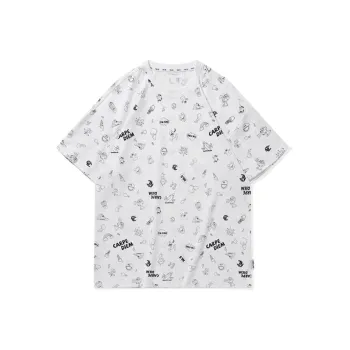 QIAODAN T Shirt Men's Black/Jordan White Print