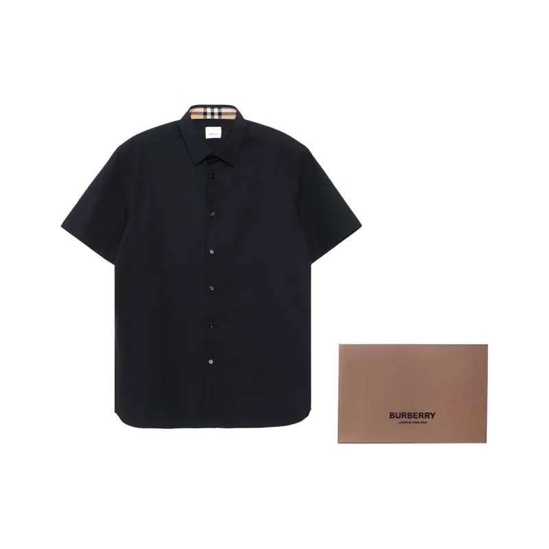 Burberry Shirts Men Black-7