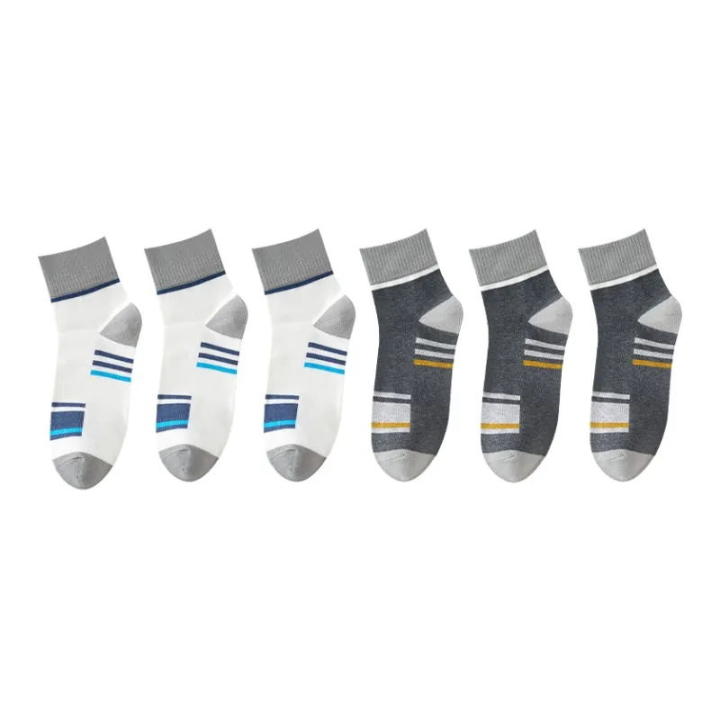 H YXIANG Mid Calf Socks Men's 6 Pack-5
