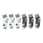 White Blue 3+Heather Gray 3