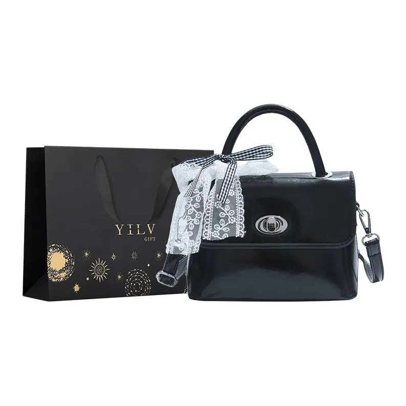 Yi Brigade PU Shoulder Bag, Crossbody Bag, Handbag Women's Pink/White/Blue/Black-8