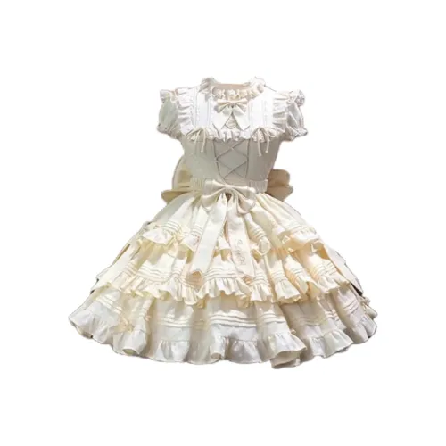 OUTDOORPRINCE Lolita Fashion Women's Custard