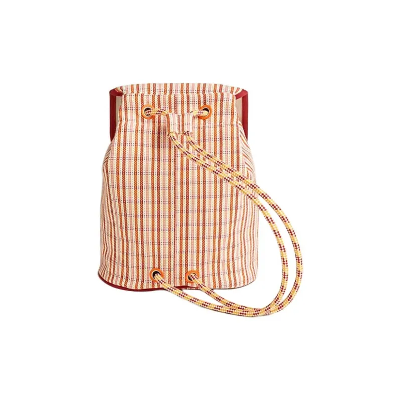 HERMES 100% Cotton Backpack Regular Unisex Orange-1