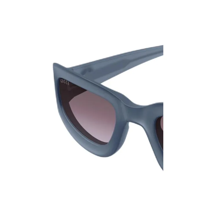 GUCCI Rectangular Sunglasses Men's Blue-2