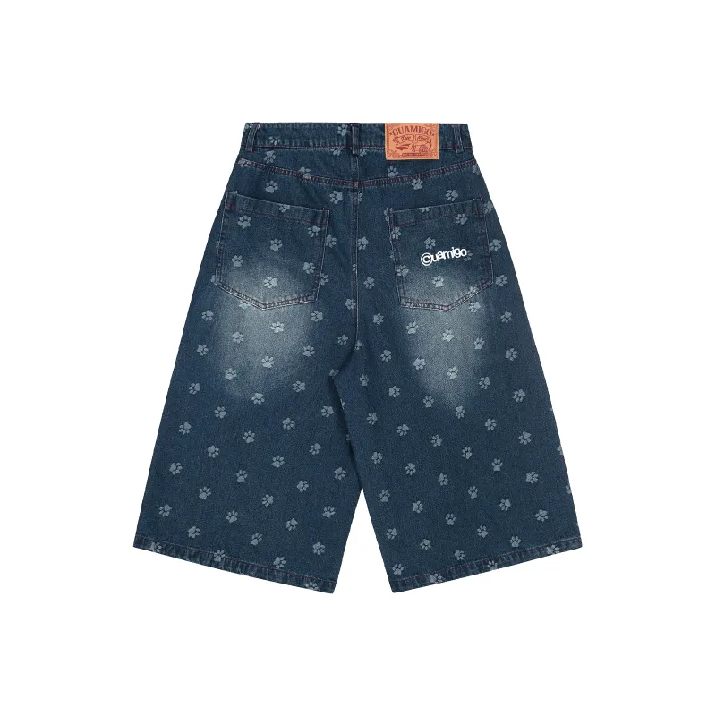 VINMUK Denim Shorts Unisex Dark Blue-1