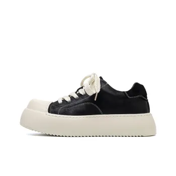 MADALLO Anti Slip Wear Resistant Low Top Skateboard Shoes Men's Black