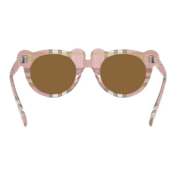 Burberry Acetate Irregular Shape Sunglasses Kids' Pink-3