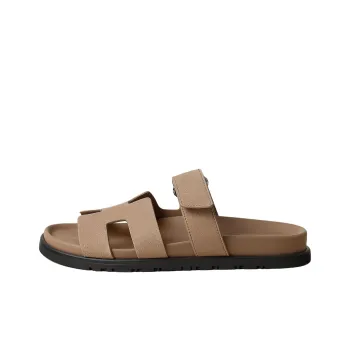 HERMES Chypre Slide Slippers Women's Brown