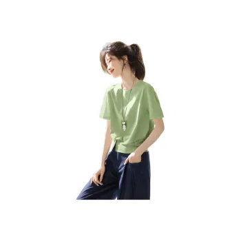 Mo Han Yi Mei T Shirts Women's Light Grass Green