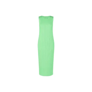 PLEATS PLEASE ISSEY MIYAKE Sleeveless Dress Women's Green