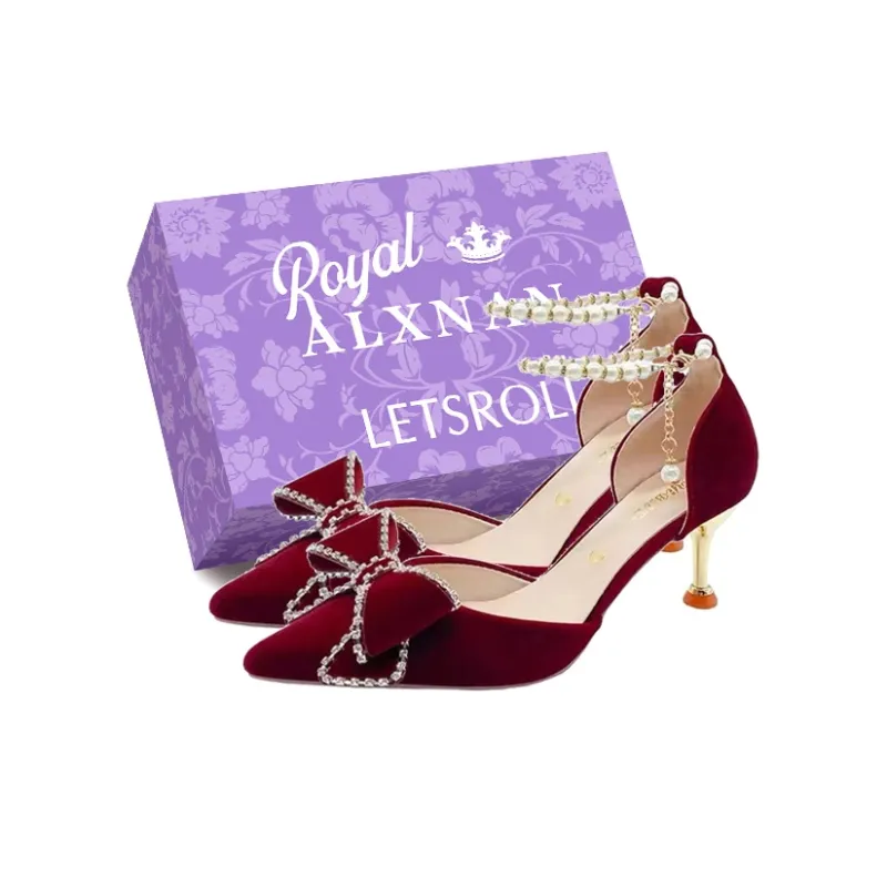 Alxnan High Heels Women's Burgundy-0