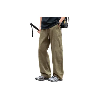 WOOD SOON Japanese Style Versatile Trendy Brand 100% Cotton Cargo Pants Unisex