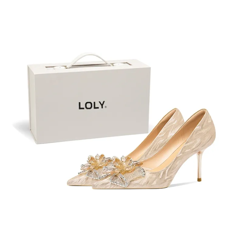 LOLY High Heels Women's Gold Box-4