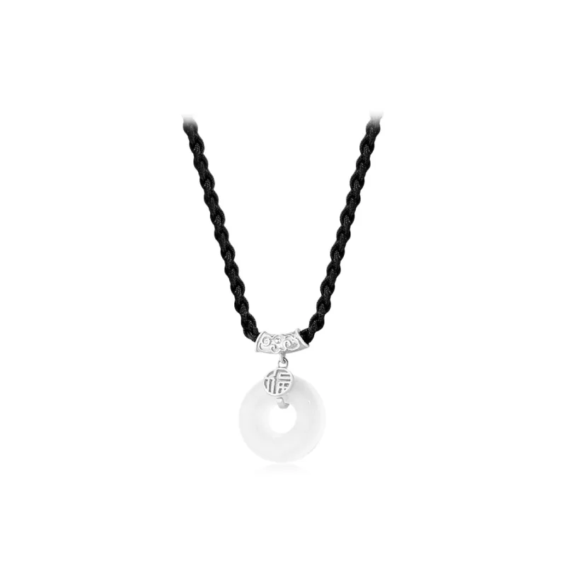 D.K.X Chalcedony Jade Necklaces Unisex-3