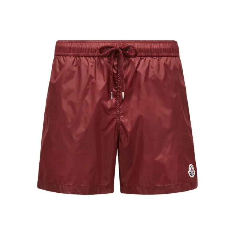 Moncler Logo Patch Drawstring Swim Shorts-0