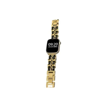 UHADA Apple Compatibility Watch Band Metal With Leather Material