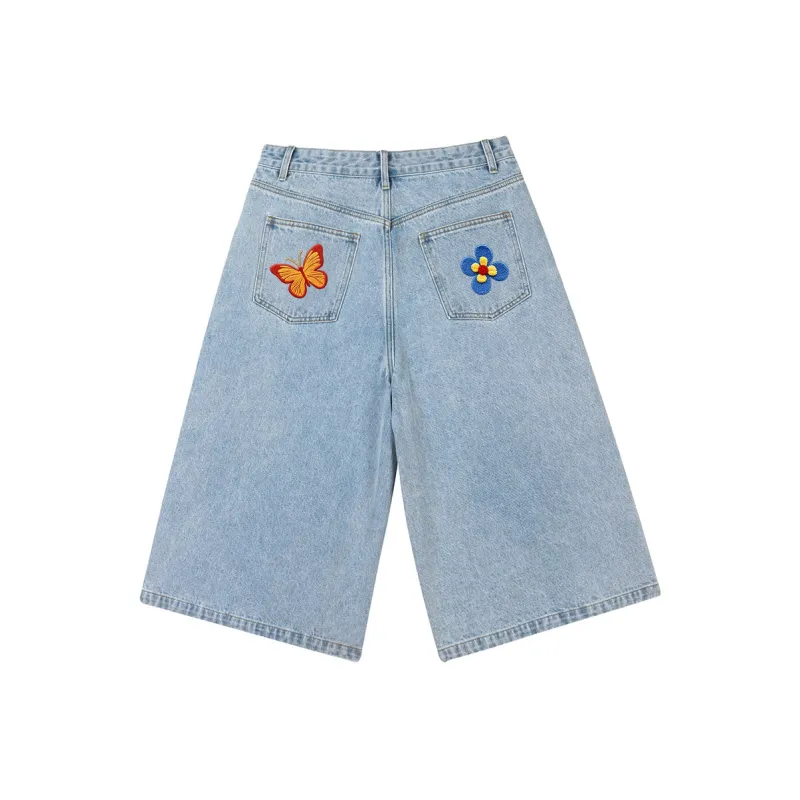 Qnxeey Denim Shorts Unisex-1