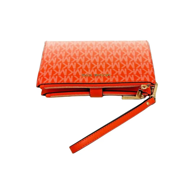 MICHAEL KORS Jet Set Coated Canvas Wallet Large Size Women's Enchanting Orange-1