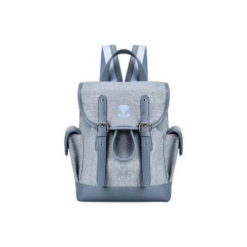 LOVVVVE PU backpack Mesh Regular Women's Light Blue