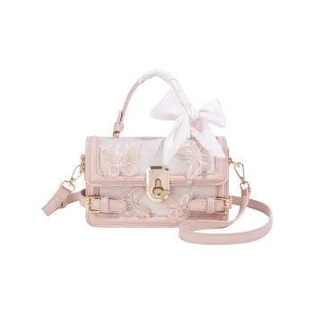 OCTSUI PU Shoulder Bag, Crossbody Bag, Handbag Women's Pink/White