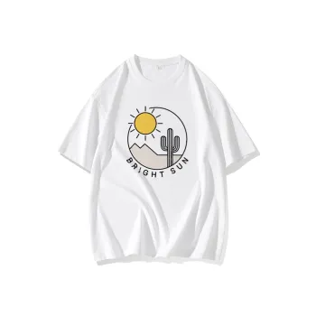 FAIRWHALE Drop Shoulder Sleeve T Shirt Women's