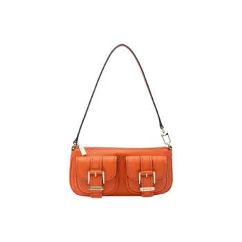 MICHAEL KORS Calfskin Handbag, Shoulder Bag Women's Orange