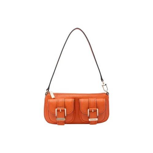 MICHAEL KORS Calfskin Handbag, Shoulder Bag Women's Orange