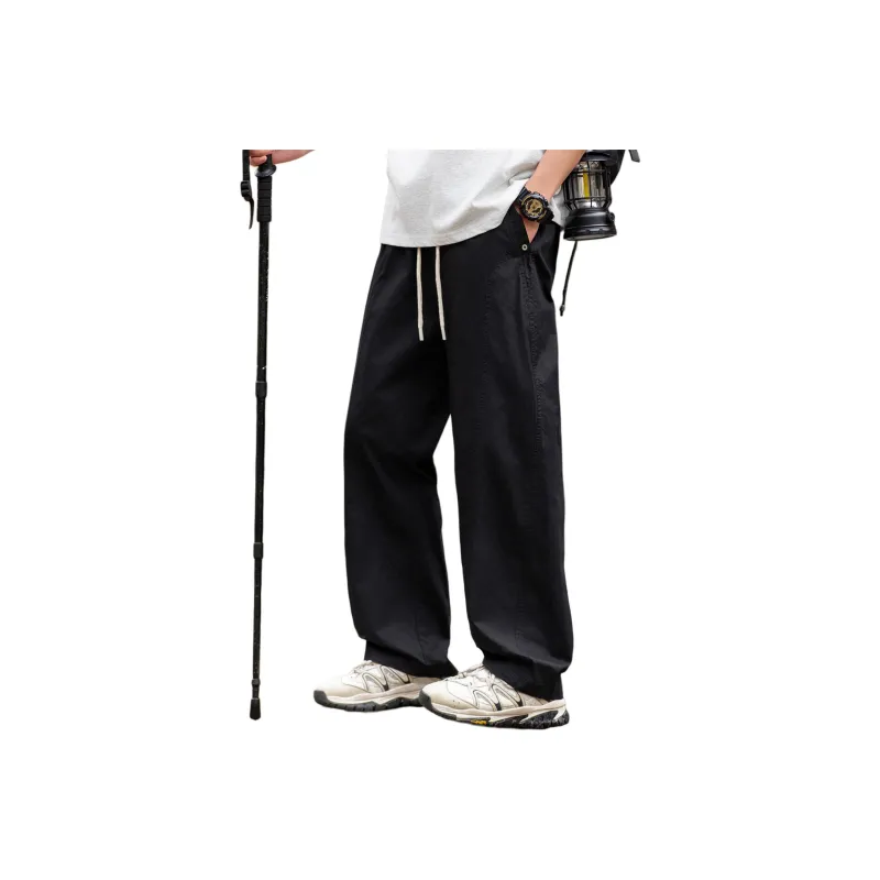 WOOD SOON Japanese Style Versatile Trendy Brand 100% Cotton Cargo Pants Unisex-0