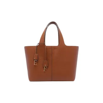 Elisabetta Franchi Polyester Tote Bag, Shopping Bag, Handbag Medium Size Women's Brown
