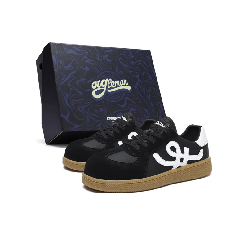 OUGLEMEN Coverage Slip Resistant And Abrasion Resistant Low Top Skateboard Shoes Men's-5
