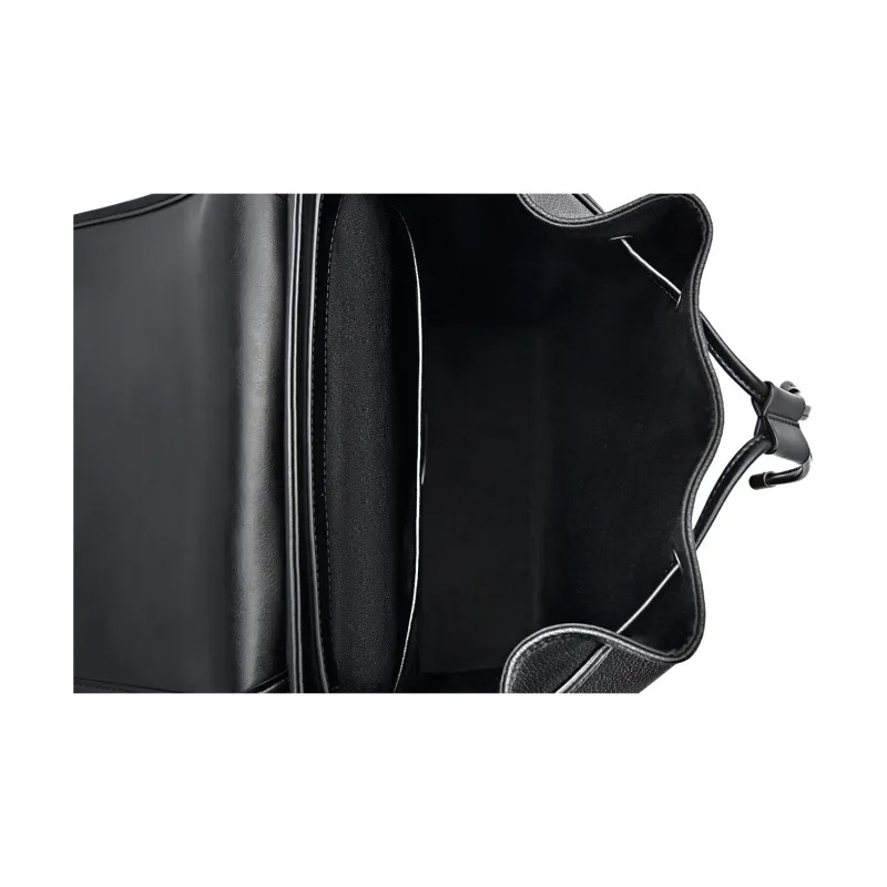 PEDRO Synthetic Material Patchwork Fabric Backpack Tubas Men's Black/Composite Color-6