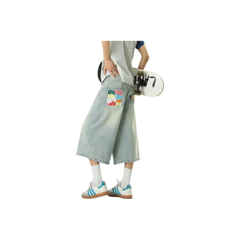 DEAR BETSY Denim Shorts Unisex Light Blue-1