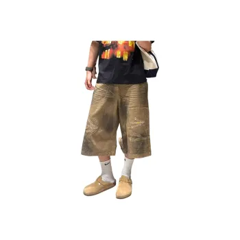 Weles Denim Shorts Unisex Khaki