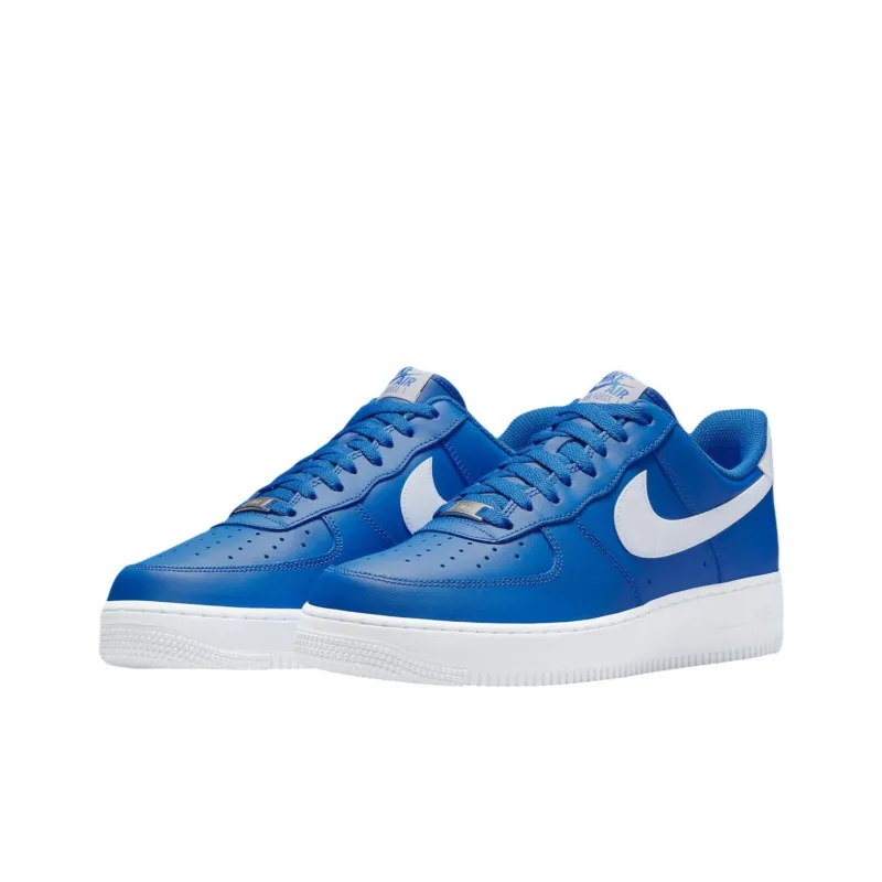 Nike Air Force 1 Anti Slip Wear Resistant Low Top Skateboard Shoes Unisex Collegiate Blue-2