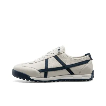 KANGNAI Men's Casual Shoes Men Low Top White/Blue