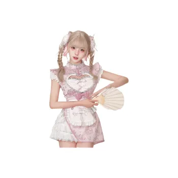 Udon House Two Piece Skirt Sets Women's Pink